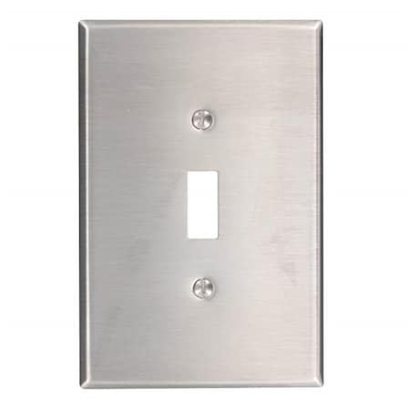 Ezgeneration 5.25 x 3.5 in. Oversized Stainless Steel Single-Gang 1-Toggle Wall Plate EZ738320